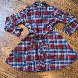 NWT Kiel James Patrick cotton flannel fit and flair plaid dress size XL